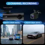 Car Driving Recorder Front & Rear Dual Camera WiFi Night Vision HD 1080P Car DVR Camera with 24H Parking Monitoring
