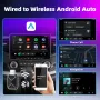 Adattatore 2 in 1 per Android Auto CarPlay cablato-wireless, Plug & Play, Assistente vocale con BT 5.0, WiFi 5GHz