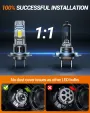 SEALIGHT S2S-H7 Pair Car Front LED Headlight Car Headlamp Hi/Low Beam Super Brightness Light Bulb 6500K Cool White