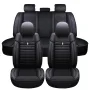 5 Seats Universal Car Seat Covers Deluxe PU Leather Seat Cushion Full Set Cover