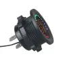12V-24V Yacht Motorcycle Modified Instrument Color Screen Temperature Voltmeter Universal Car Motorcycle Voltmeter Color Screen Led Digital Display Car Voltmeter Yacht Boat