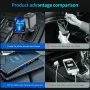 Carregador de carro 4 em 1 de 120 W com carregamento rápido, carregador USB retrátil com luz ambiente e 2 portas USB, adaptador tipo C, cabo de porta de carregador Apple