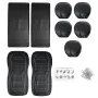 Universal 5 Seater Car Full Seat Covers Protector Cushion Front Rear PU Leather