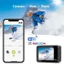 AUSEK 4K 60fps Action Camera with Dual Screen Sport Camera Anti-Shake Remote Control Video Wifi Oet Wide Angle DV Camera Sports Camera 30m Waterproof Ratingutdoor Cycling Helm