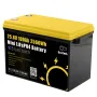 Gokwh 24V 100Ah LCD Energy Storage Box 2560Wh Solar Lithium Ion LiFePO4(LFP) Battery for RV Boat Home Energy Storage