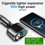 12V-24V Universal Car Charger Car Fast Charge Adapter Socket 66W USB Phone Charger 360° Rotation for iPhone Samsung Xiaomi