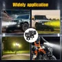 1Pair 12-60V 60W Headlamp Fog Lamp Spotlight White & Yellow For Car Motorcycle