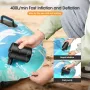 Máy bơm hơi điện 5200mAh Máy bơm hơi di động có chức năng bơm hơi/xả hơi nhanh Máy bơm điện có thể sạc lại với 3 vòi phun cho trẻ em Bể bơi phao Hồ bơi Thuyền bơm hơi