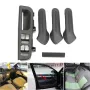 5pcs Black Interio Door Grab Handle Cover Switch Bezel Set for VW Jetta Golf Bora MK4