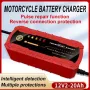 12V 2A Motorcycle Battery Charger Fully Intelligent Led Digital Display Pulse Repair Function