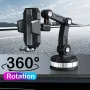 Supporto per telefono cellulare girevole a 360° per auto, antiurto, multifunzione, supporto per navigatore per auto, pannello strumenti, ventosa, parabrezza, console centrale per auto