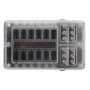 Fius Bot Kereta Blok 12 Cara LED Fius Kotak Persimpangan Bilah Fius Kotak Terminal 12V/24V