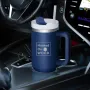 Hooked On Wood 1200ML 40oz Hot Cold Water Bottle Cup 304 Stainless Steel Travel Coffee Mug Water Bottle Insulated Ice Beverages Cup
