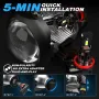 Kit de conversion de phares antibrouillard à LED pour voiture General Liang H1 / H4 / H7 / H11 / 9005 / 9006, 2 pièces, Plug-and-Play intégré, 6 000 K, blanc froid