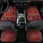 Conjunto de 4 tapetes para assoalho de carro estilo persa, tapetes dianteiros e traseiros com estampas, tapetes internos para a maioria dos carros, caminhões e SUVs