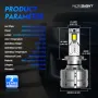 NOVSIGHT A500-N60 2PCS 40000LM/Sepasang Lampu Depan Kereta Mentol LED Rasuk Tinggi/Rendah Kit 6500K Lampu Depan IP68 Lampu Putih Kalis Air