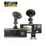 Telecamera per auto DVR anteriore, interna e posteriore HD con video 1080P, immagine di retromarcia, telecamera per auto con monitoraggio del parcheggio con scheda di memoria da 64 GB