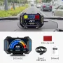 P25 Auto HUD Head-up Display LCD OBD Multifunctionele hellingmeter Geeft de snelheid van de auto, watertemperatuur en brandstofverbruik weer