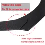 AUTSOME 4PCS Black Front Lip Chin Bumper Spoilers Body Kits For Car Universal