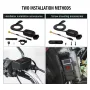 Motosiklèt Charger SAE nan USB Adaptè Doub USB Vit Charger 12V Voltmeter ak On / Off Power Switch pou GPS