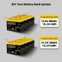 Gokwh 12V 200Ah BT + SOC Mini Car Bluetooth Energy Storage Box Battery Built-in Smart APP & LCD Energy IP65 Protection Level