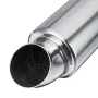 Chrome 2.5\ Stainless Steel Car Resonator Polished Bent Muffler Exhaust Pipe