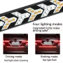 48inch/60inch 12V Universal Pickup Car LED Tail Lights with Fishbone Design Illuminated Water Flowing Turn Signals Light Braking Light