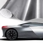 Car Interior Sticker 3D Metallic Silver Film Electroplating 30cm*150cm Car Stickers Matt Brushed Aluminum Vinyl Wrap Film Self Adhesive Air Release Waterproof PVC Protection Stickers