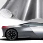 Car Interior Sticker 3D Metallic Silver Film Electroplating 30cm*150cm Car Stickers Matt Brushed Aluminum Vinyl Wrap Film Self Adhesive Air Release Waterproof PVC Protection Stickers