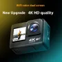 AUSEK 4K WiFi Action Camera Photography Sports Camera Waterproof HD Dual Screen Wifi Remote Control Outdoor Shooting Cycling Skiing Underwater Camera