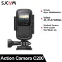 SJCAM Aksiyon Kamerası C200 4K 24FPS WiFi Jiroskop Sabitleyici Gece Görüşü 40M Su Geçirmez Kamera Motosiklet Bisiklet Kask Spor Kameraları