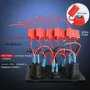Multifunctional Rocker Switch Backlit Dual USB Charger Voltage Meter 12V Socket Switch Panel with Inline Fuse for RV Car Boat Truck Trailer