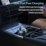 BUWEI 2 In 1 Pompa Udara Portabel, Pemanjang Cangkir, Pengisi Daya Mobil, Pompa Ban, Kompresor Udara, Pompa Inflator Mobil, Ponsel, Pengisian Cepat