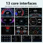 6-inch LCD Screen P3 Car Head Up Display 36 Function OBD+GPS Dual System HUD Slope Meter Accelerometer Breathing Ambient Light