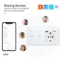 1/2/3Gang Tuya WiFi Smart Touch Switch Socket with USB-A & USB-C Port Voice Control App Remote Live & Neutral Wire Control Work with Amazon Alexa Google Assistant