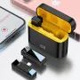 J68 1-to-2 2.4G Wireless Lavalier Microphone with Receiver DSP Noise Reduction Lapel Mic with Charging Case