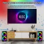 HY-3317 Portable bluetooth Speaker Wireless Speakers RGB Light Dual Subwoofers Tweeter Support U Disk AUX TF Card Playback Outdoors Karaoke Speakers