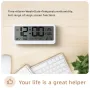 MK8001 LCD Digital Alarm Clock Night Light Electronic Clock Temperature Humidity Calendar Week Display Intelligent Bedroom Clocks