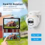 Srihome NVS010 5MP WiFi PTZ Surveillance Camera Intelligent Night Vision Motion Detection Two-way Intercom IP66 Outdoors Wireless CCTV Monitoring System Kit