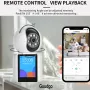 Guudgo 3MP 2.8 Inch IPS Screen Video Calling Camera Wireless PTZ IP Dome Camera Night Vision Humanoid Tracking Alarm Push Home Security CCTV Baby Monitor iCSEE APP Intercom Cameras with Remote Control
