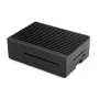 Aluminum Stripe Grooved Case For Raspberry Pi 5 Built-In Cooling Fan and Heatsink Pillars