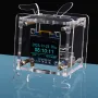 DC5V ESP8266 DIY Electronic Kit Mini Clock Kits OLED Display with Shell DIY Soldering Project