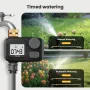 MOES 1-Outlet Water Timer IP55 Waterproof Brass Inlet Rotary Knob Button Control With LCD Display Screen Rain Delay Child Lock