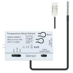 Tuya WiFi Smart Switch Temperature Humidity Dry Contact 10A AC85-265V DC7-32V App Remote Real-Time Monitoring Timer Schedule Smart Home Automation Voice Control with Alexa Google Assistant