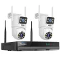 Hiseeu 6MP WiFi Dual Lens Camera Security Camera System Kit 3K IP Cameras with 10CH NVR Recorder Set P2P Video CCTV Surveillance System