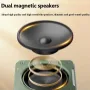 Amoi X03 Mini Digital FM Radio Wireless bluetooth Speaker with Knob Dual Magnetic Speakers 1200mAh Battery Support TF Card USB Disk 3.5mm Wired Playback Portable Speakers