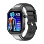 ET280 2.04inch AMOLED Display bluetooth Call ECG Function Uric Acid Blood Lipids Blood Glucose Testing Heart Rate Blood Pressure Blood Oxygen Monitor Sleep Monitoring SOS Emergency Call Multi-sport Modes Music Playback IP68 Waterproof Smart Watch