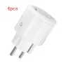 4PCS CROSIKO BSD34EU 16A Smart Zigbee3.0 EU Socket with Electricity Statistics APP Remote Power Monitor Timing Function Works with Alexa Google Assistant Voice Control