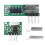 GERMA 433Mhz RF Transmitter and Receiver Superheterodyne ASK 433 Mhz Module with Antenna for ArduinoUno Wireless Diy Kits