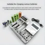 MS-5D889 18650 Battery Charger 7 Slots LCD Rechargeable Batteries Charging For 4.2V AA AAA 18650 26650 16340 Lithium Intelligent Charging